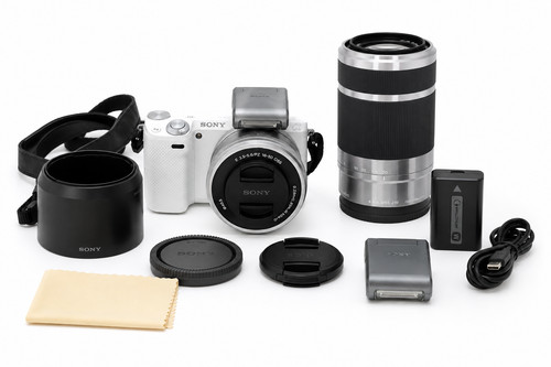 Sony alpha nex - bianca, con